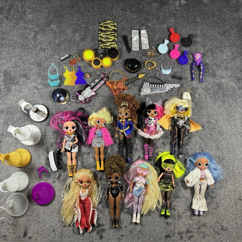 LOL‎ Surprise Omg Dolls Remix Rock Superstar Lot Of 10 Clothes Accessories